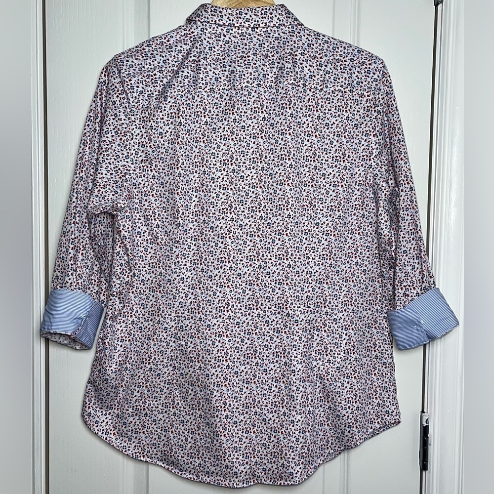 Chaps by Ralph Lauren No Iron Floral Button-down Shirt Size Large - Picture 2 of 9